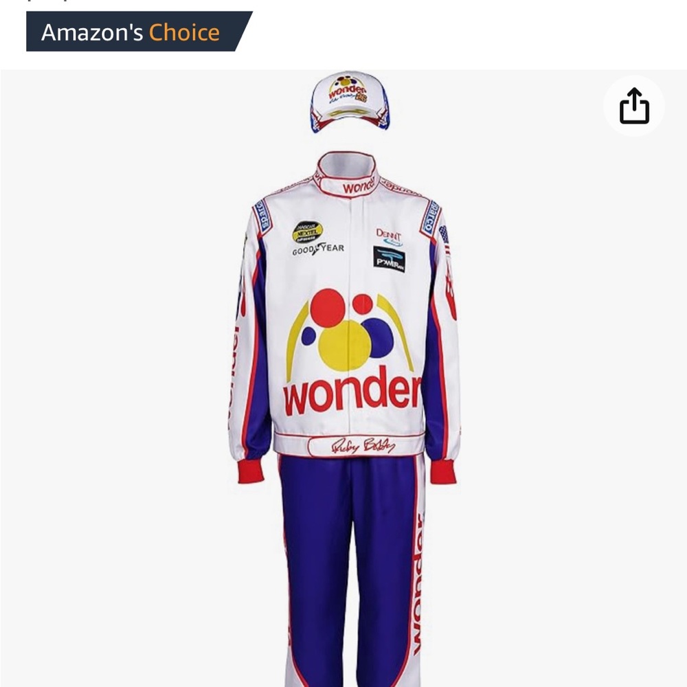 Halloween costume Ricky Bobby XL